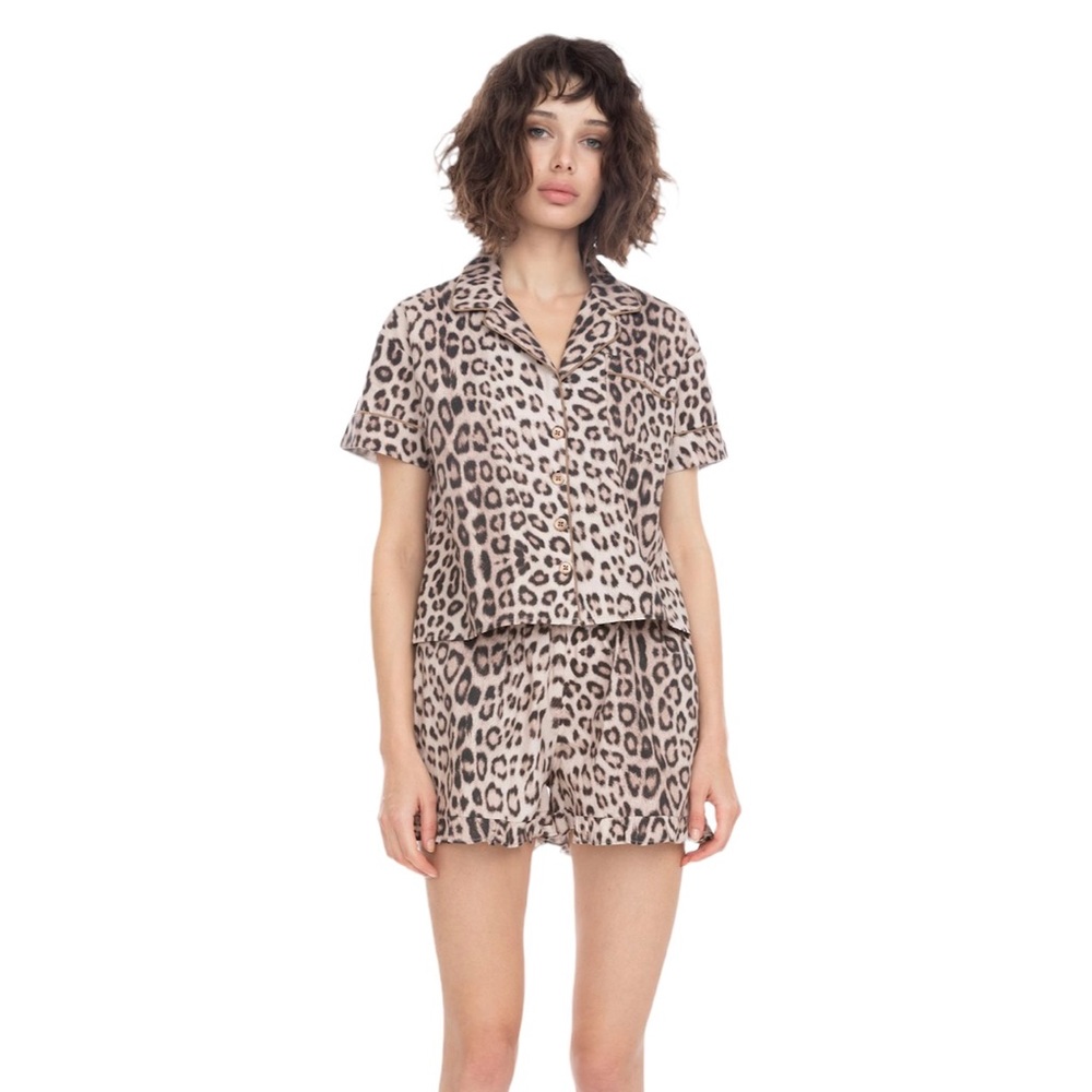 🆕Generation Love Juliet’s Leopard Animal Print Pajama Set Cotton Summer PJ’s - Picture 3 of 10